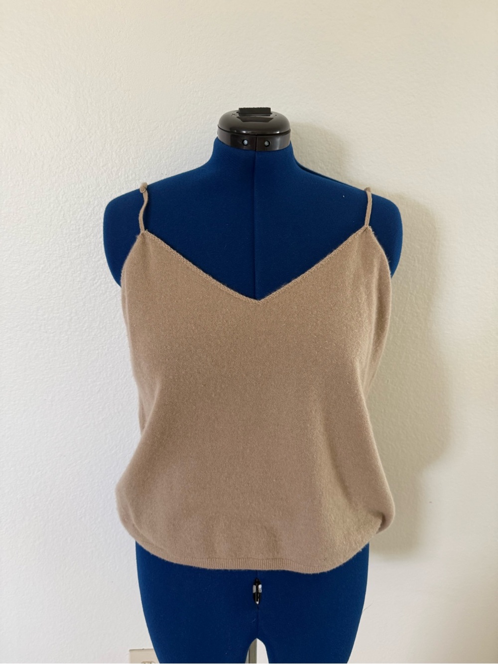 Vince Beige Knit Spaghetti Strap Cami
